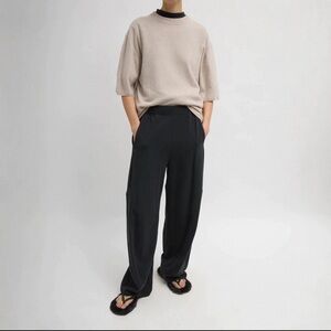 Tibi light Weight Sweatshirting Winslow Pant in black